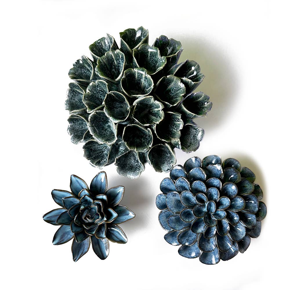 Ceramic Faux Succulents - Flower Gift Box Sets: Dawn