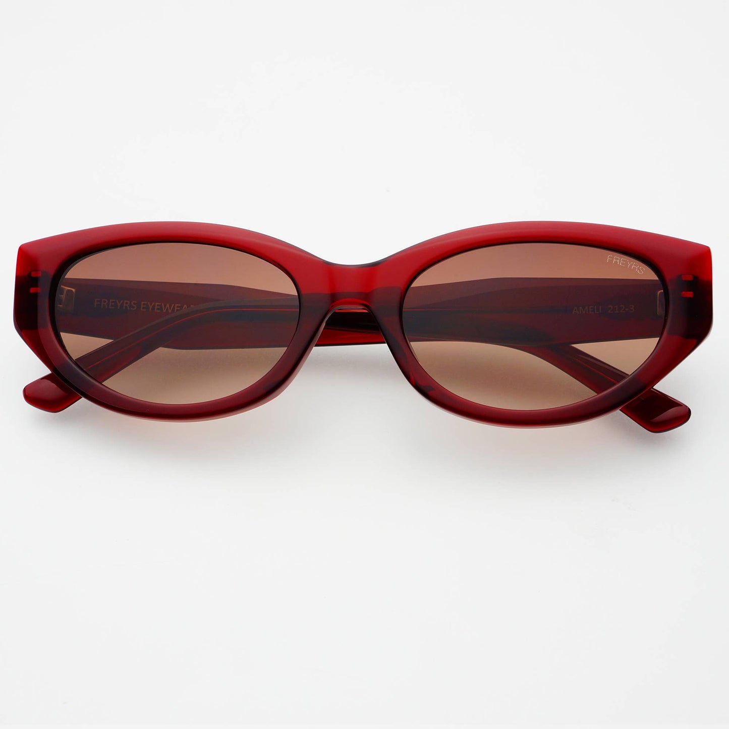 Ameli Acetate Cat-Eye Sunglasses: Red