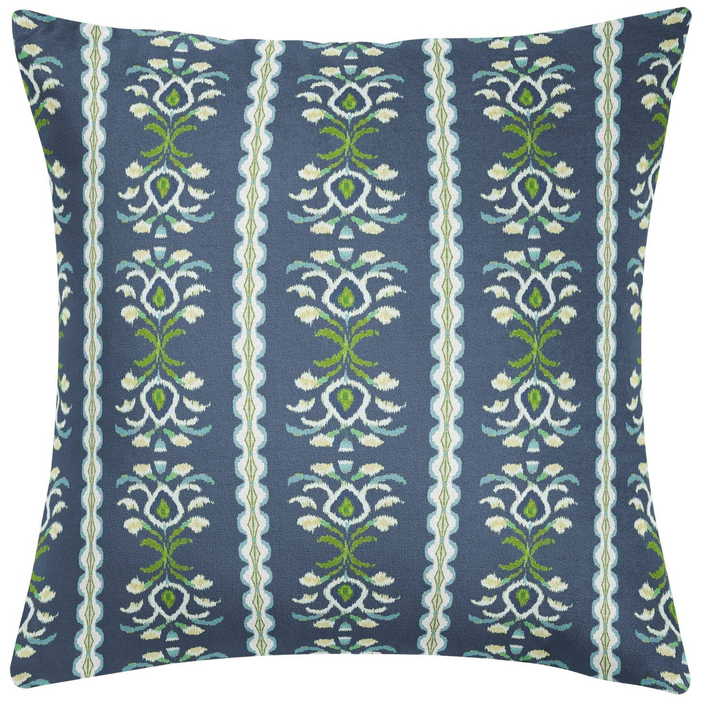 Rosemary Stripe Indigo Decorative Pillow: 22” x 22” Throw Pillow