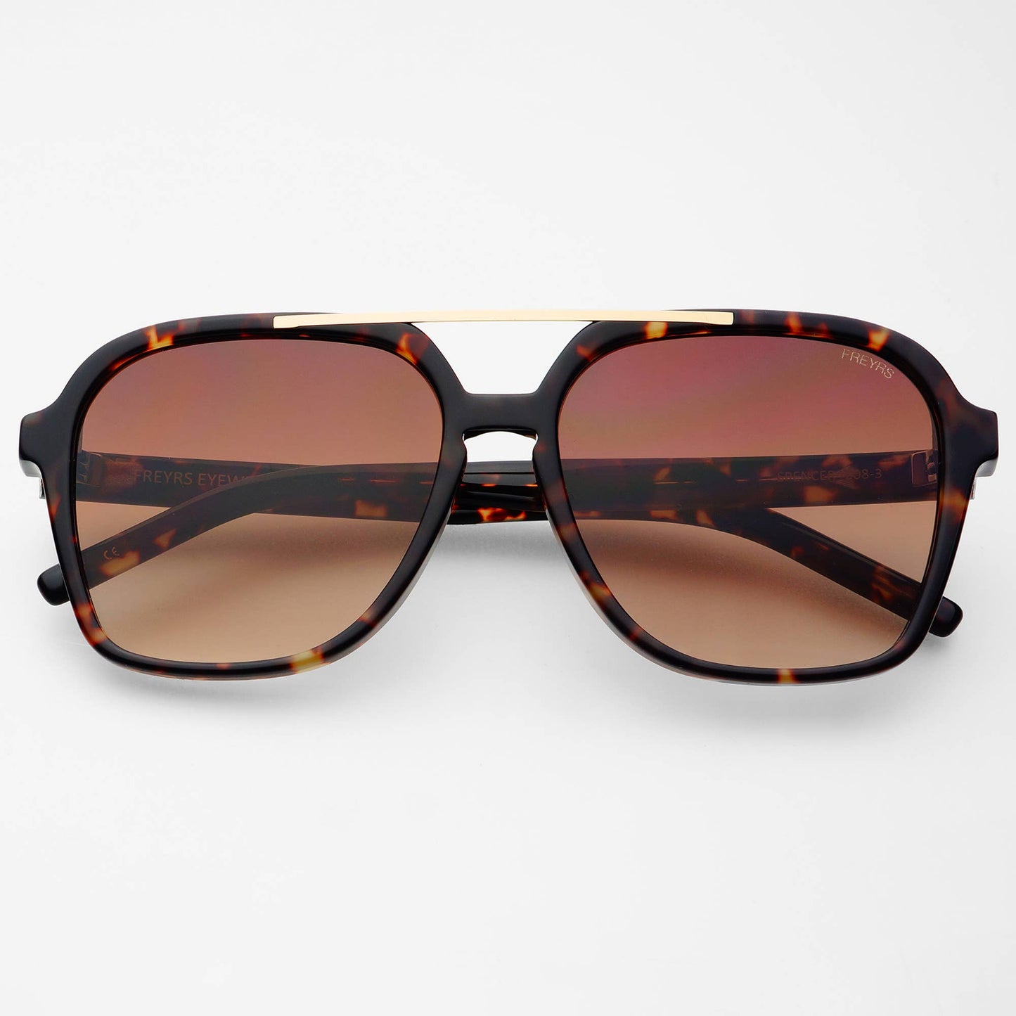 Freyrs Spencer Unisex Aviator Sunglasses  : Brown