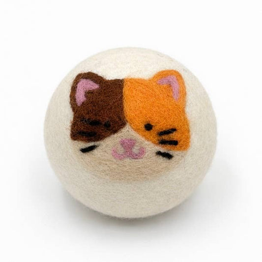 Cats: Eco Wool Dryer Balls Fair Trade: Calico Cat