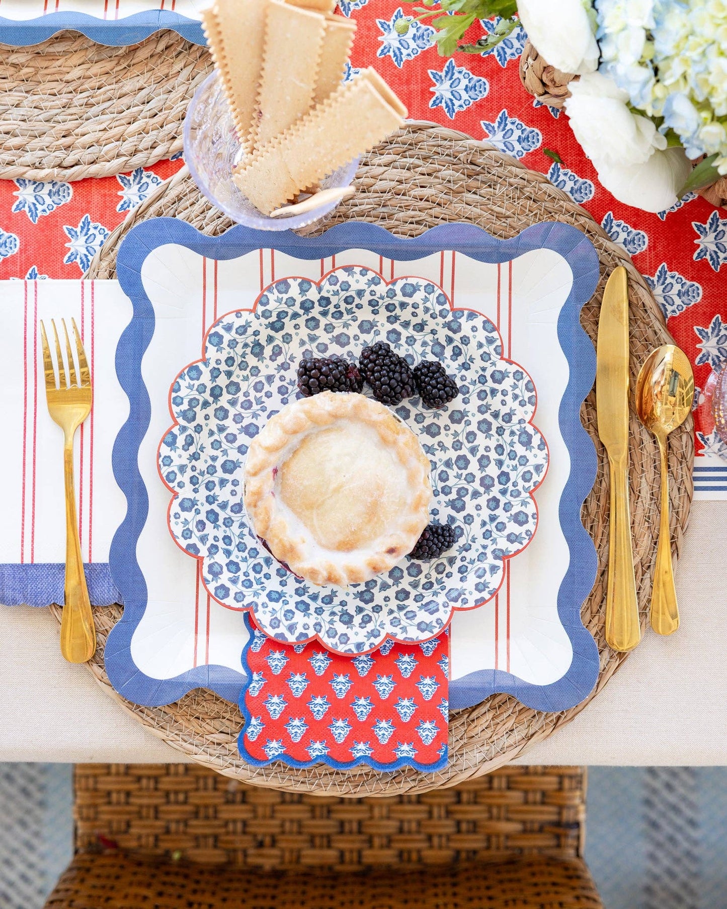 Floral Paper Cocktail Napkin