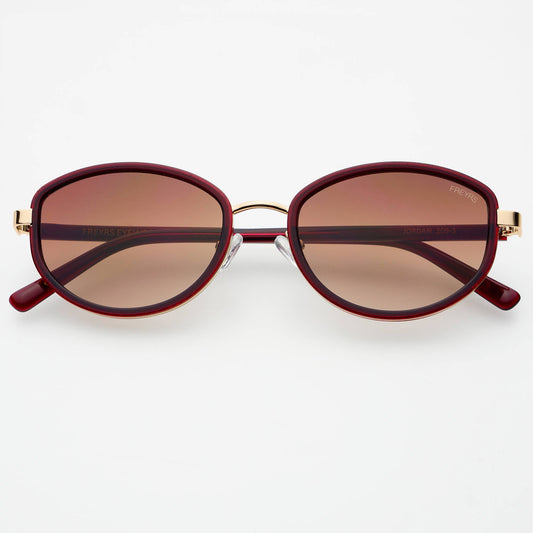 Freyrs Jordan Acetate Oval Sunglasses  : Burgundy