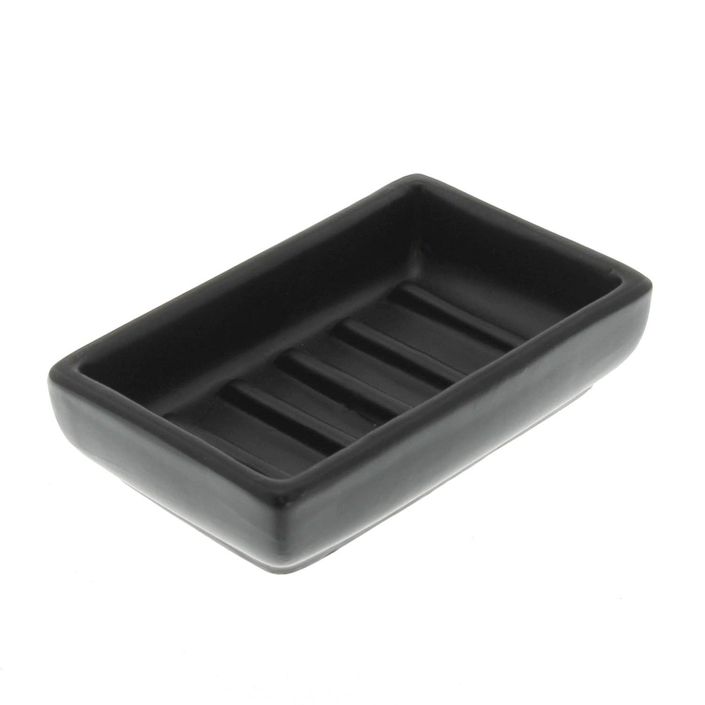 Luna Ceramic Soap Dish - Rect - Matte Black