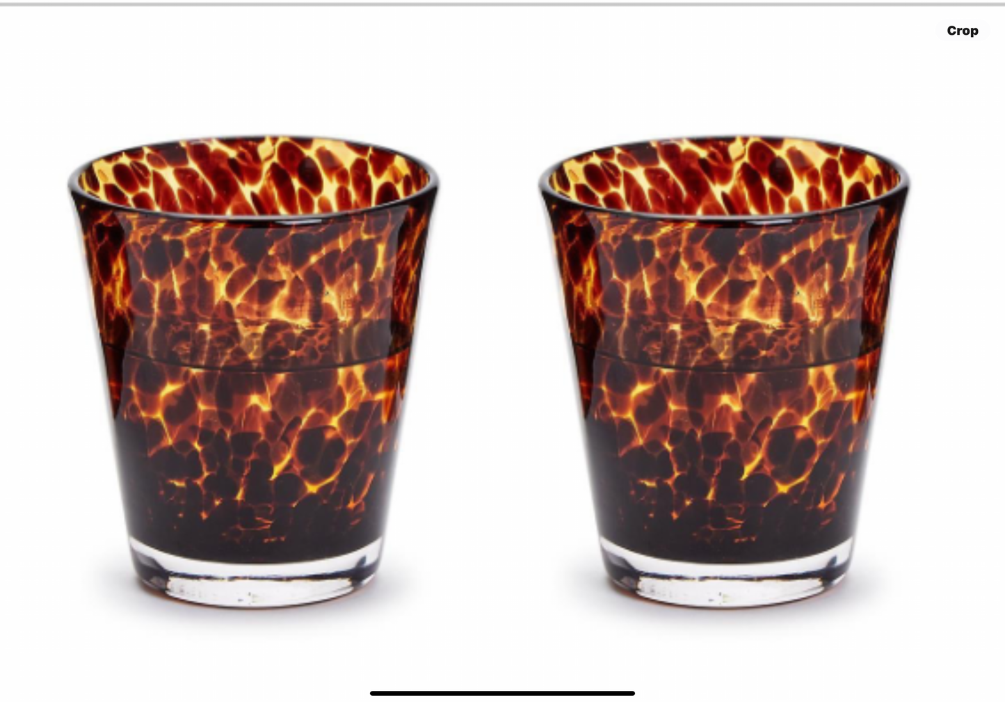 Tortoise Shell Double Old Fashioned Glass