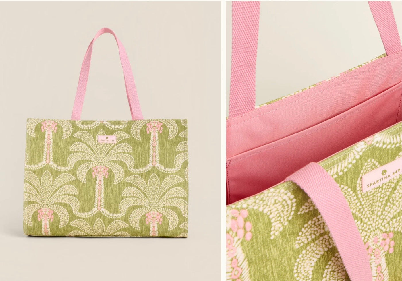 Spartina Market Tote Castillo Green Palms