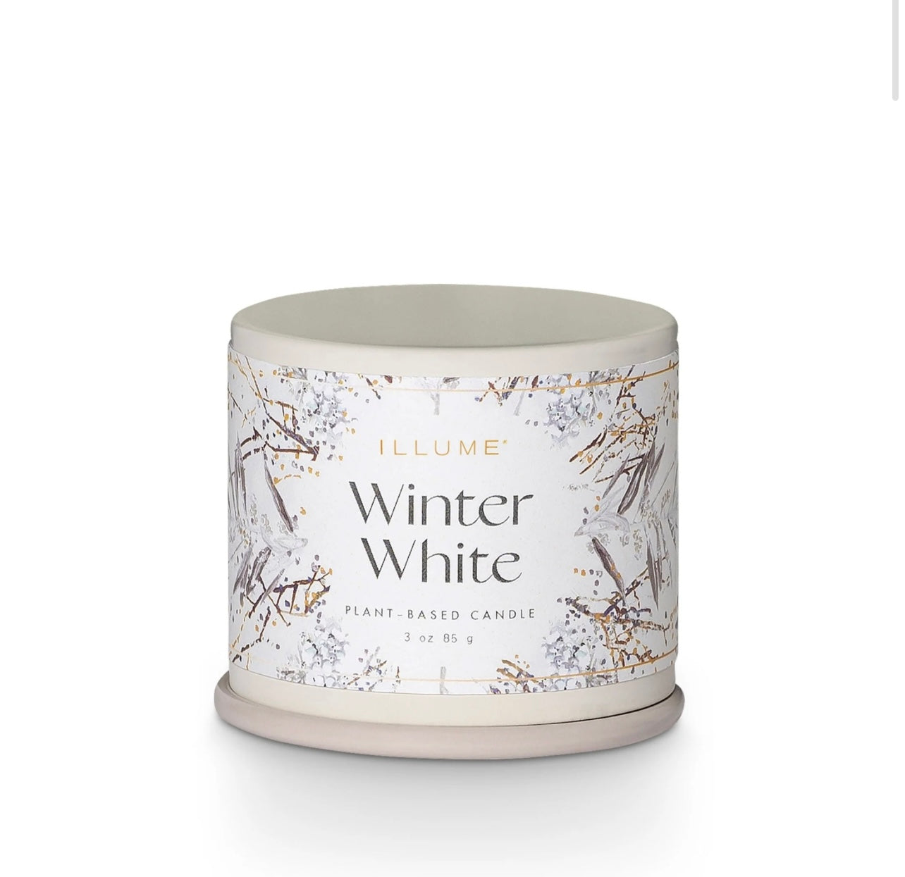 Illume Winter White Demi Vanity Candle Tin