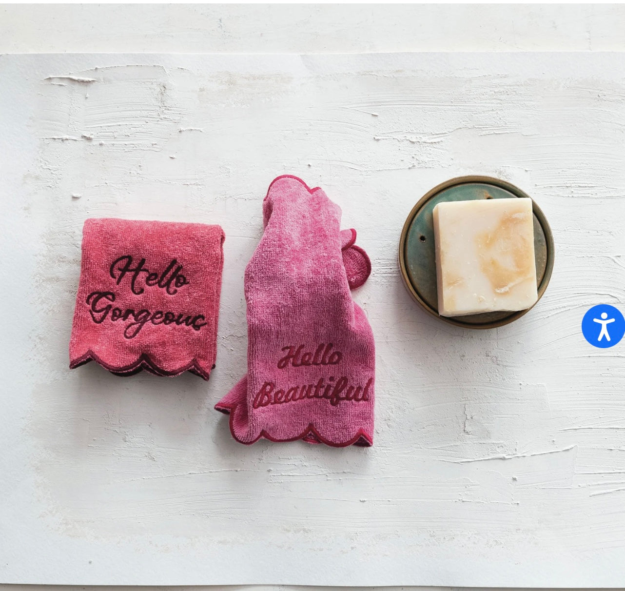 Embroidered Makeup Washcloth set of 2
