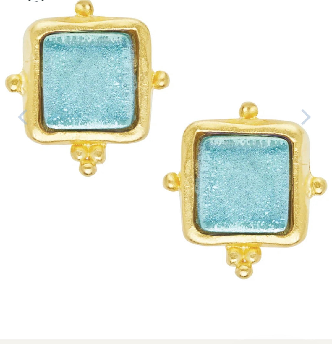 Susan Shaw Madeline Studs Aqua