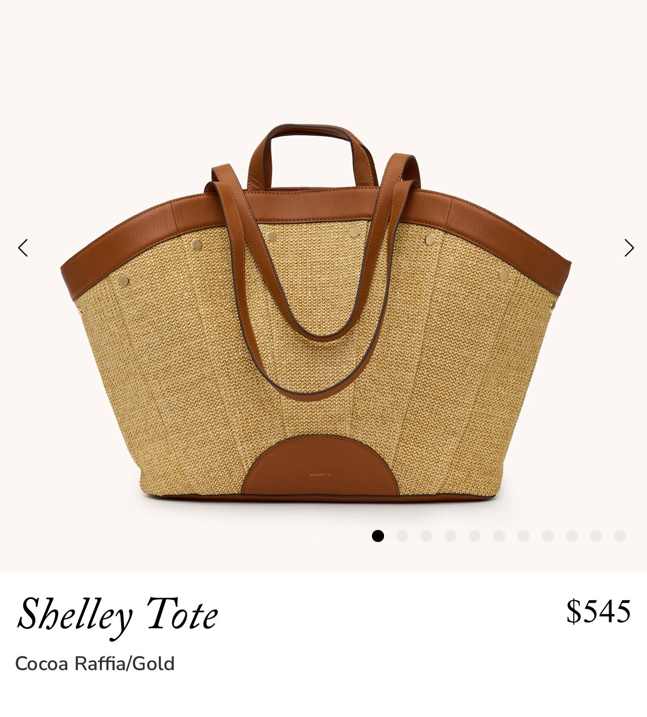 Hammitt Shelley Resort Tote Cocoa Raffia