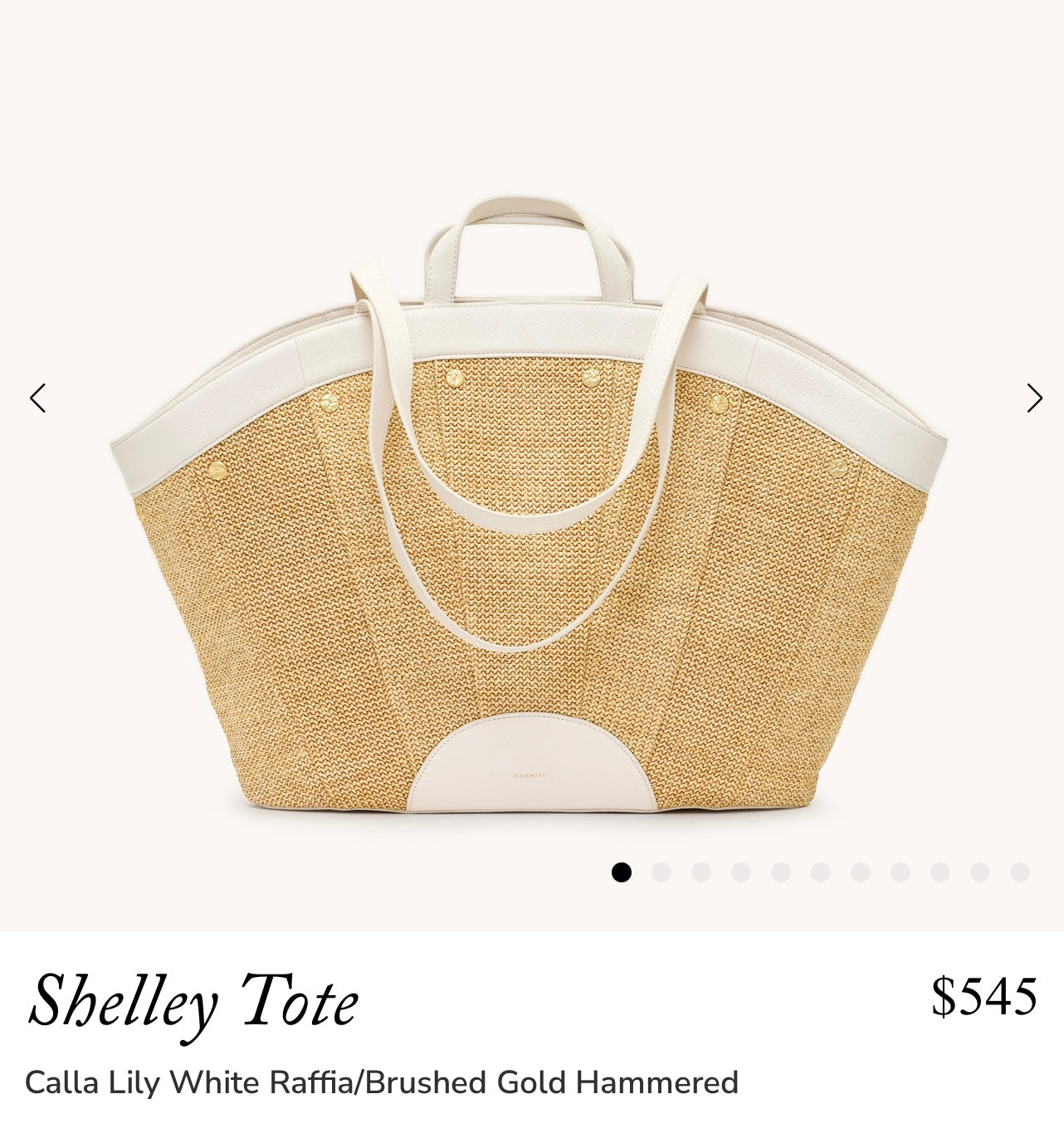 Hammitt Shelley Resort Tote-Calla Lily Raﬃa