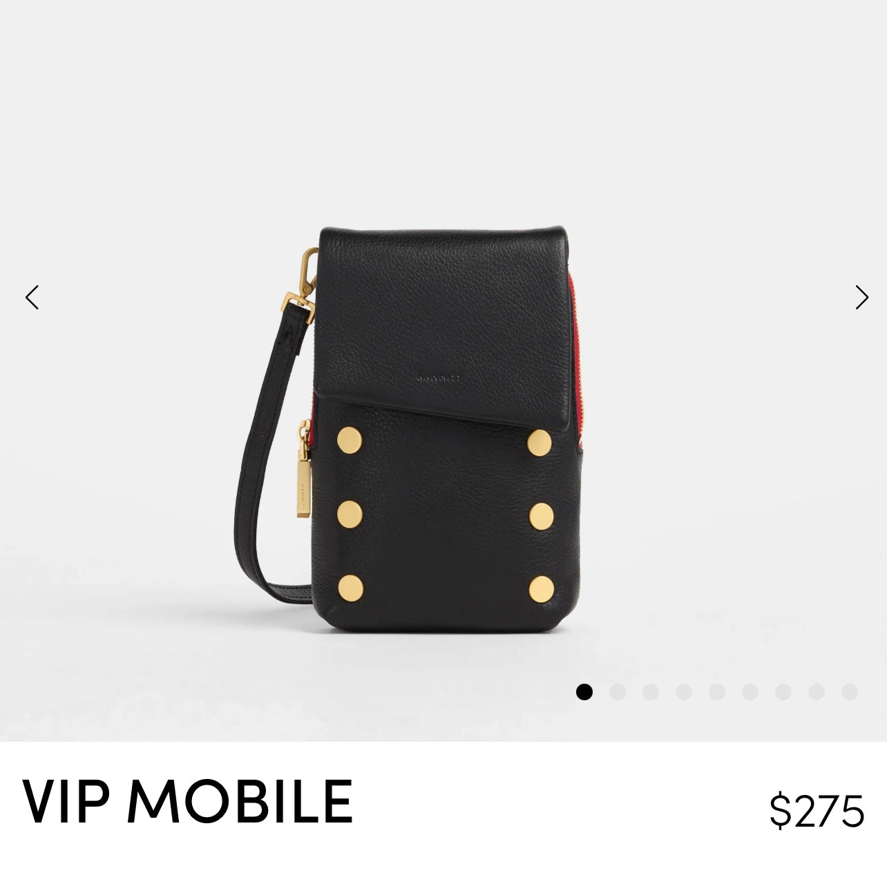 Hammitt VIP Mobile Black red zipper