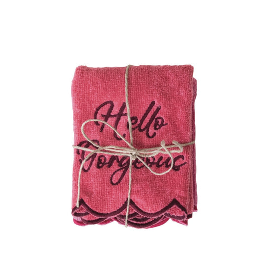 Embroidered Makeup Washcloth set of 2