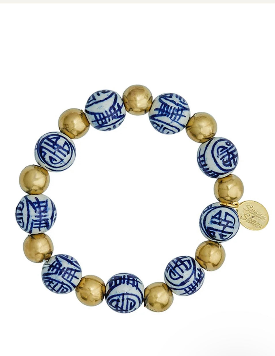 Susan Shaw Blue & White Gold Bracelet
