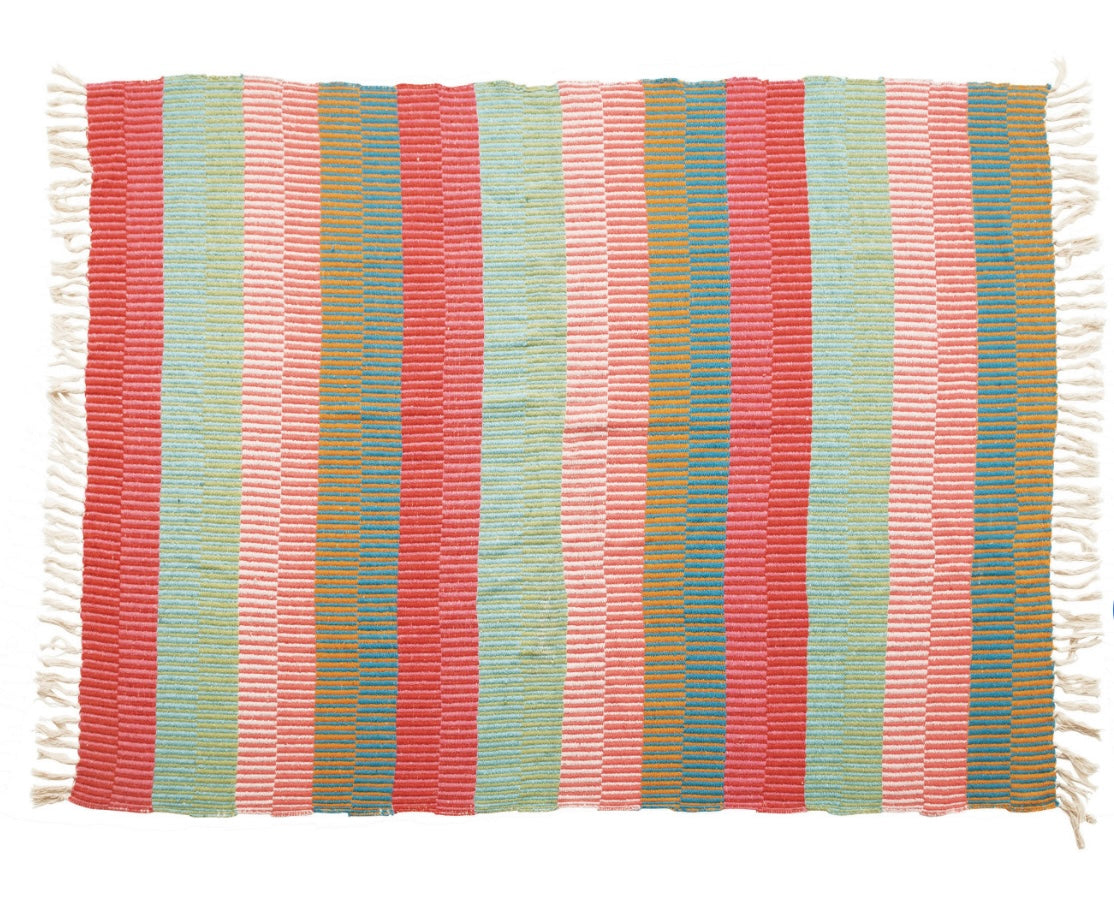 FUN Multi-Colored Recycled Throw Blanket