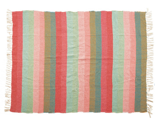 FUN Multi-Colored Recycled Throw Blanket