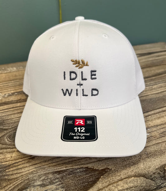 Idle + Wild Trucker Hat White