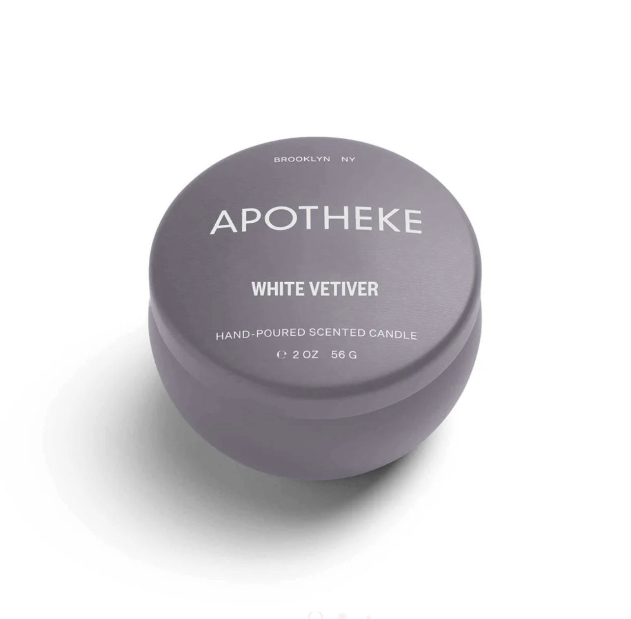 Apotheke White Vetiver mini candle tin