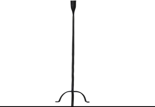 Hand-Forged Cast Iron Footed Taper Holder Large