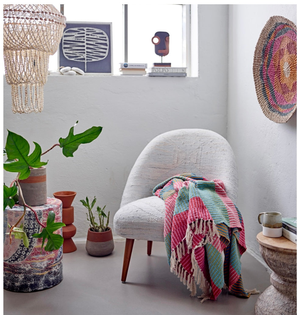 FUN Multi-Colored Recycled Throw Blanket