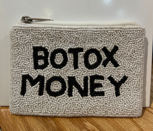 “Botox Money” Beaded Coin Wallet