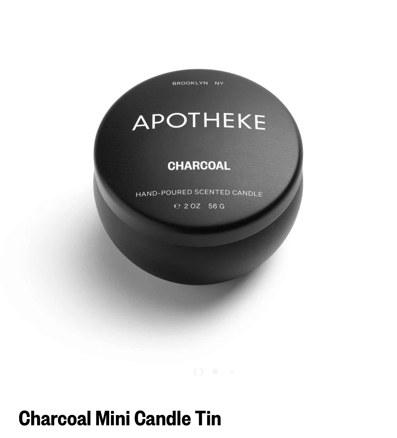 Apotheke Charcoal Candle mini tin