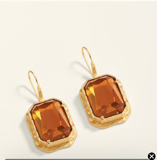 Spartina Marion Rectangle Earrings Topaz