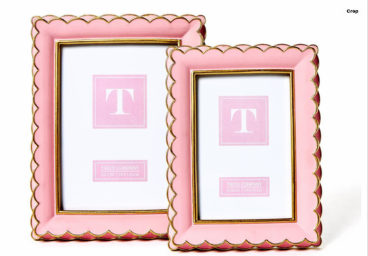 Scalloped Pink Picture Frame