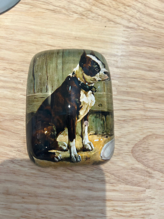 Boston Terrier Square Paperweight