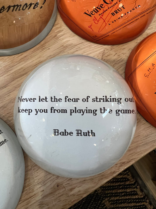 Babe Ruth Quote PaperWeight