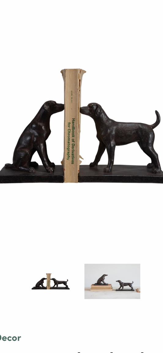 Resin Dog Bookends Set of 2