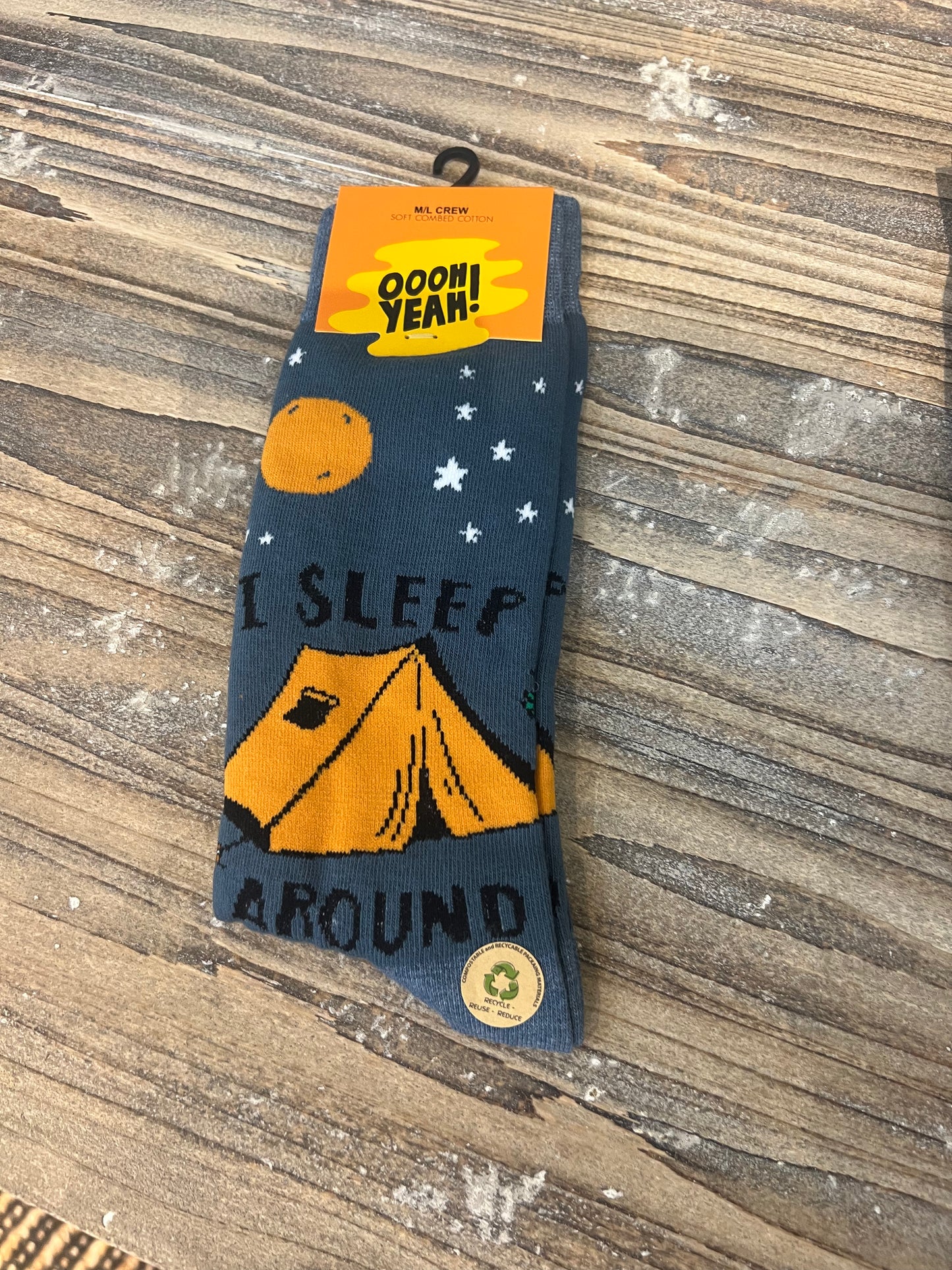 Mens crew socks-sleep around