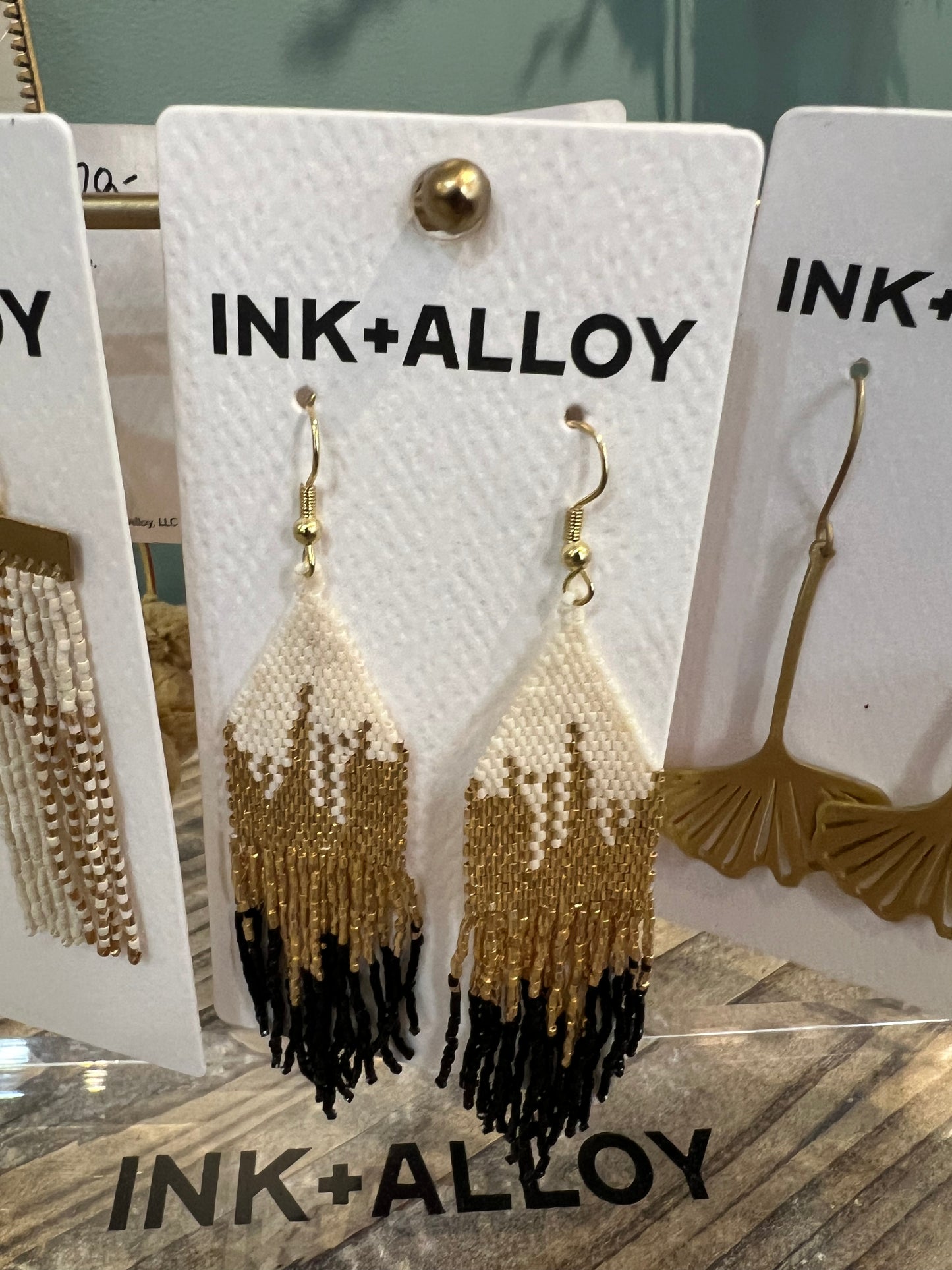 Ink + Alloy Claire Ombré earrings Black