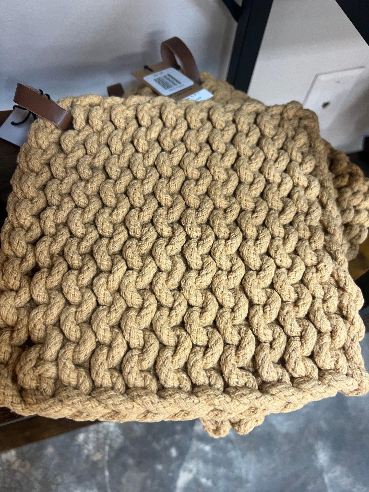 Crocheted pot holder/ Trivet - mustard