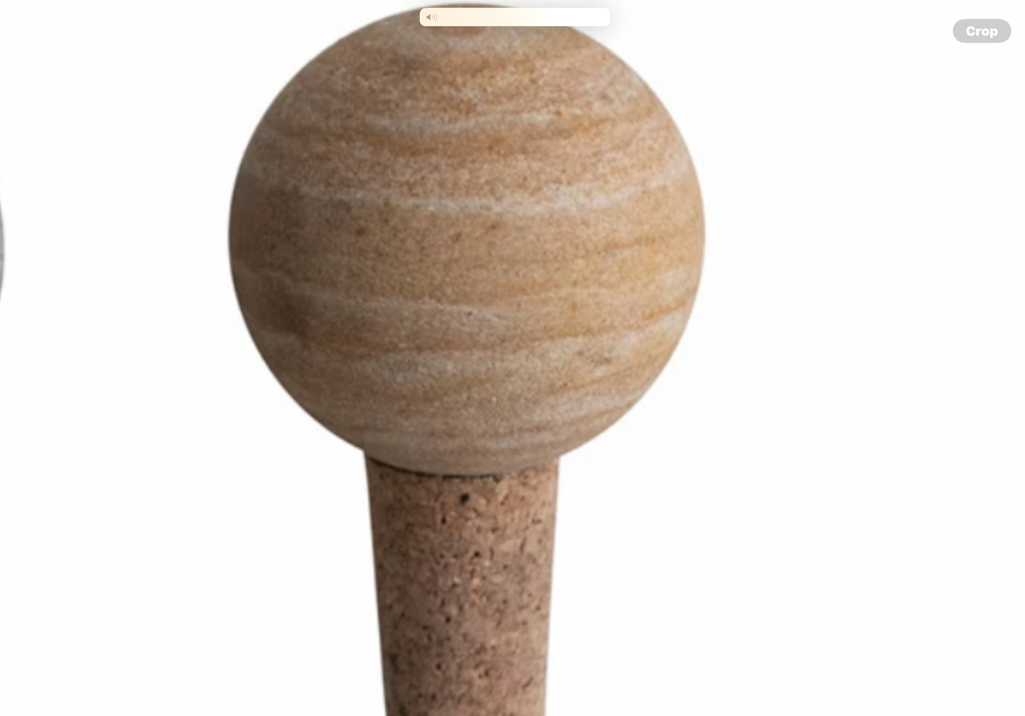 Stone & Cork Bottle Stopper, Sand colored stone