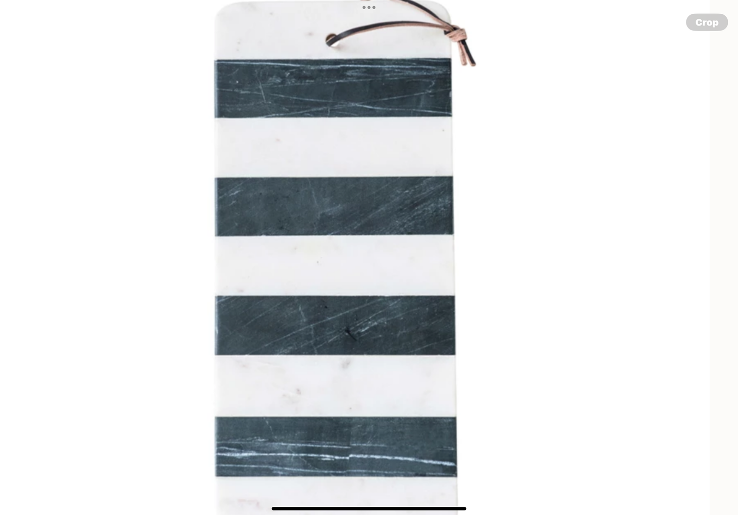 Striped Marble Board with Leather Tie