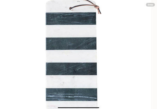 Striped Marble Board with Leather Tie