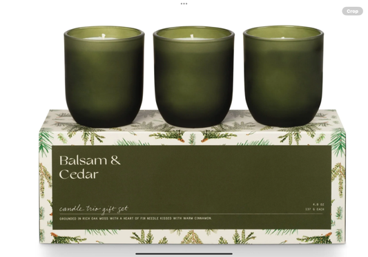 Illume Balsam & Cedar Candle Trio Gift Set