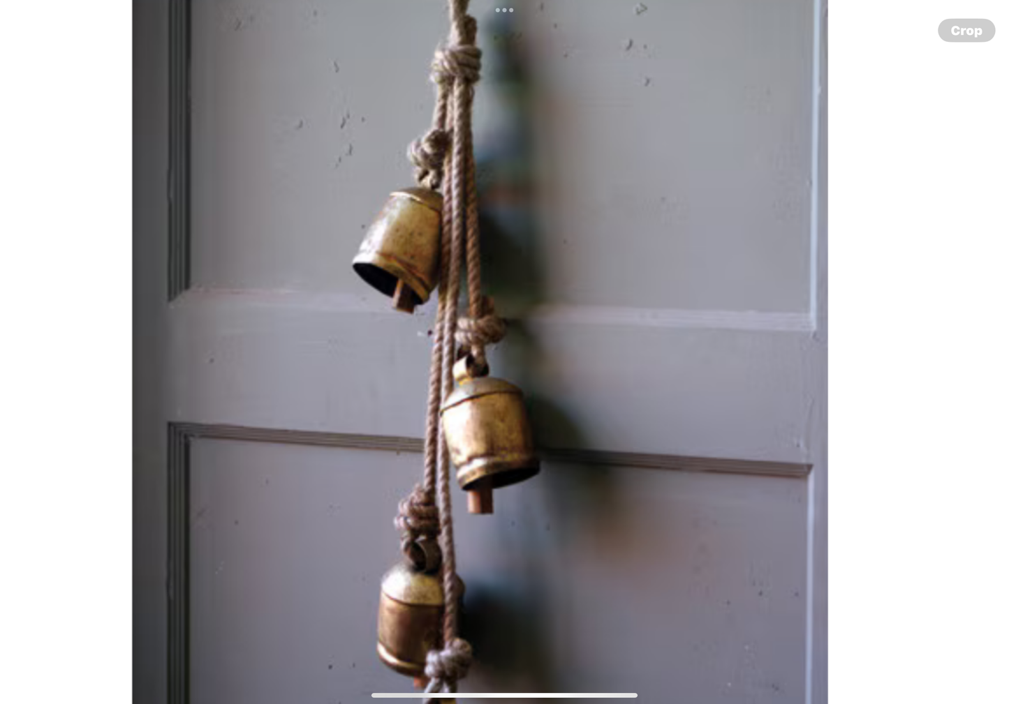 Rustic Iron Hanging Bells with rope