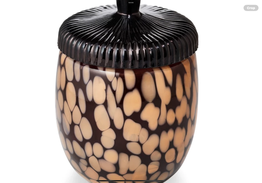 Midnight Pumpkin Glass Acorn Candle