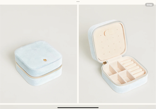 Spartina Velvet Jewelry Travel Case Sea Foam