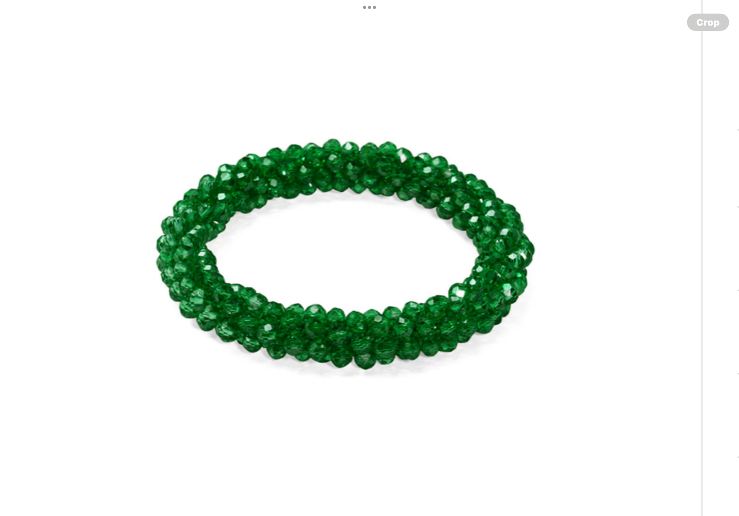 Zenzii Woven Crystal Stretch Bracelet Emerald