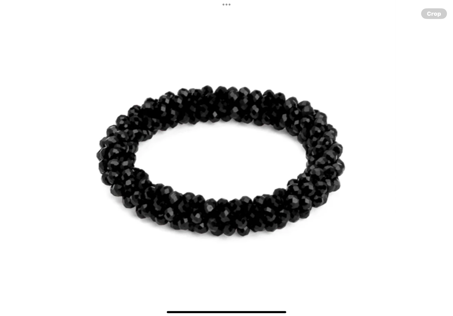 Zenzii Woven Crystal Stretch Bracelet Black