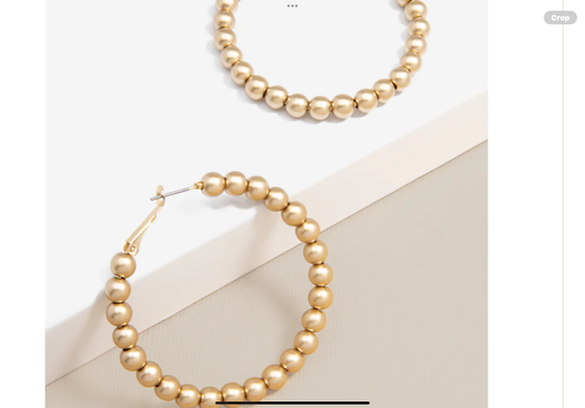 Zenzii Matte Metal Beaded Hoop Earring Gold