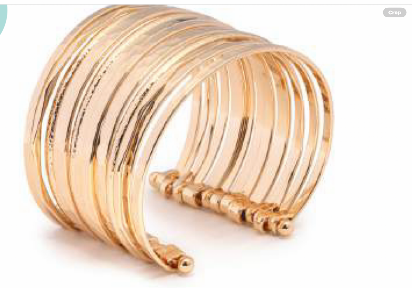 Leslie Curtis Bonnie Chunky Hammered Gold Cuff Bracelet