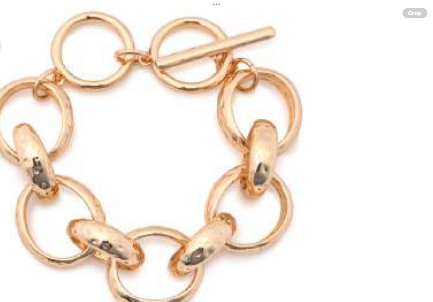 Leslie Curtis Georgann Hammered Chunky Gold Bracelet