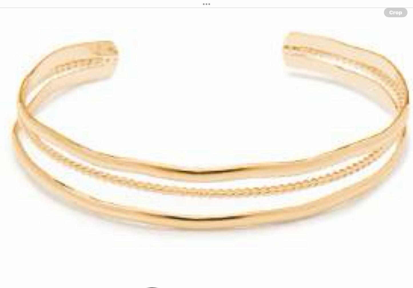 Leslie Curtis Shania Gold Cuff with Rope Bracelet
