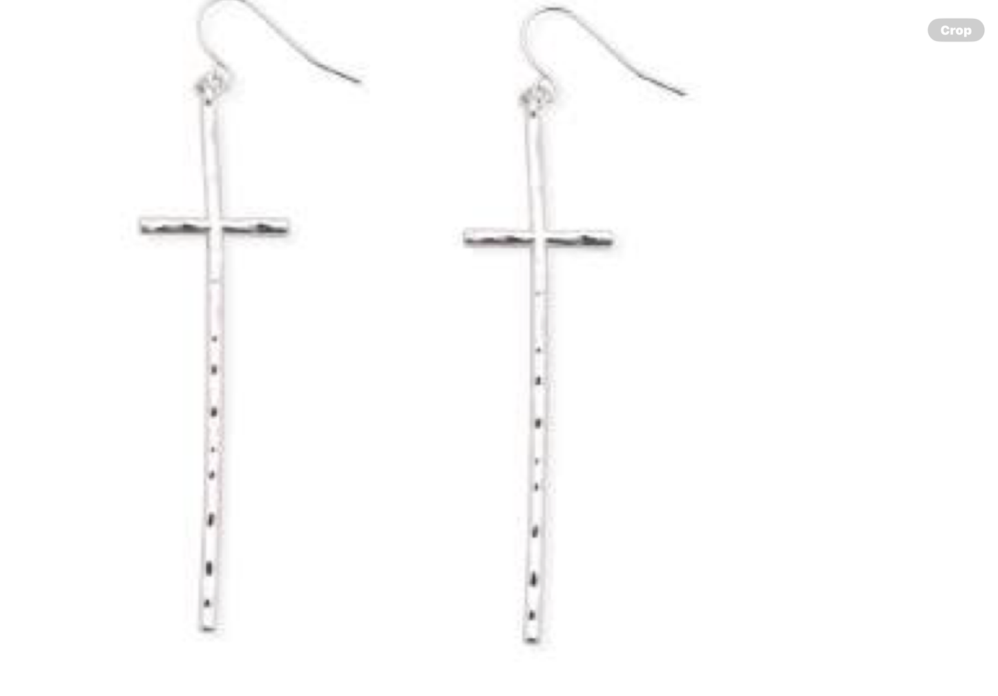 Leslie Curtis Ada Hammered Silver Cross Earrings