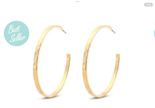 Leslie Curtis Brigitte Hammered Gold Hoop Earrings