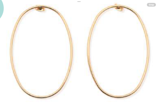 Leslie Curtis Kourtney Oval Hoop Earrings
